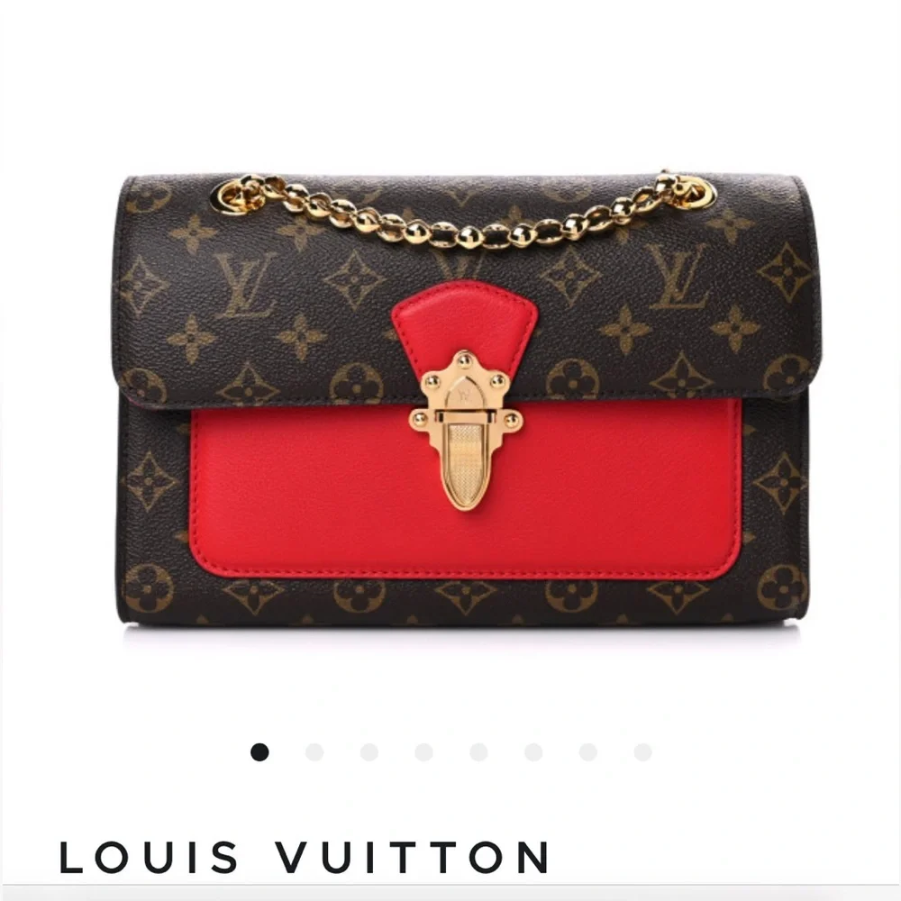 Louis Vuitton red Victorio handbag brand new excellent condition Authentic - Picture 1 of 7